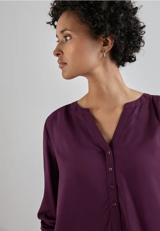 Basic Bluse in Unifarbe