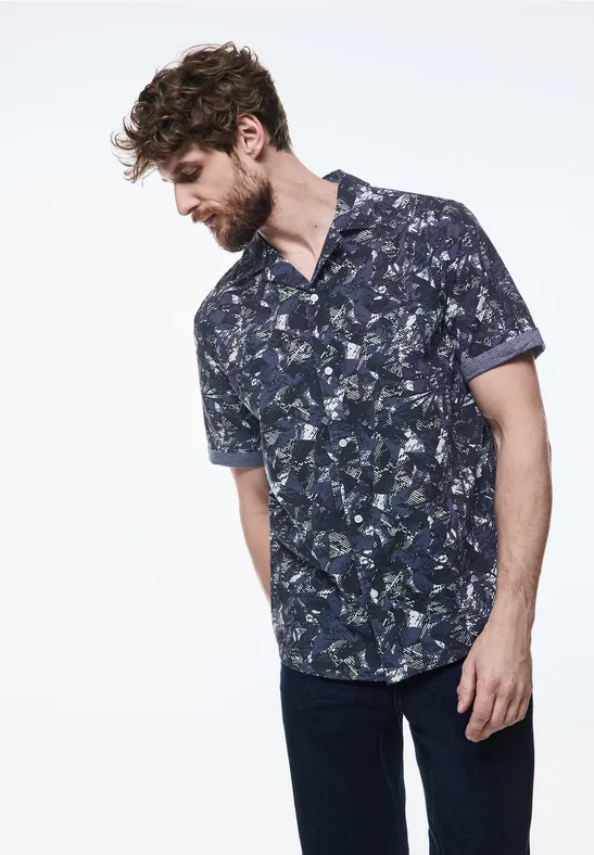 Allover Print Hemd
