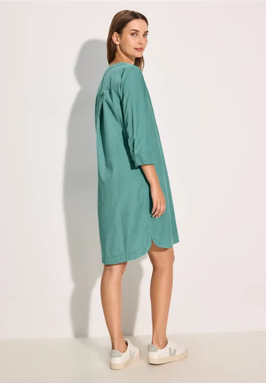 Cord-Kleid in Unifarbe