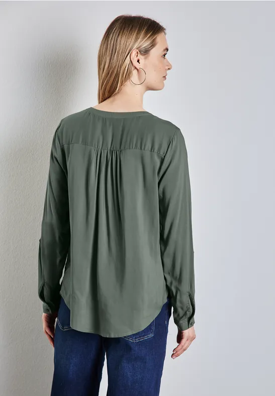 Basic Bluse in Unifarbe