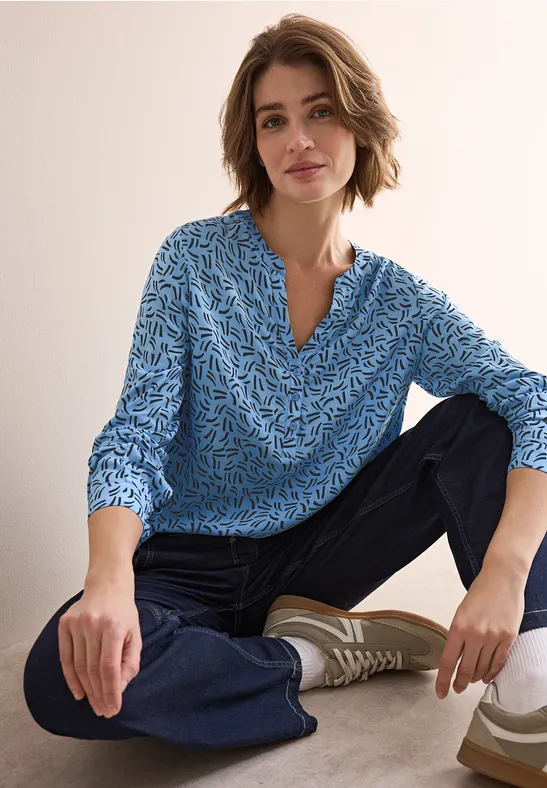 Bluse mit Minimal Print