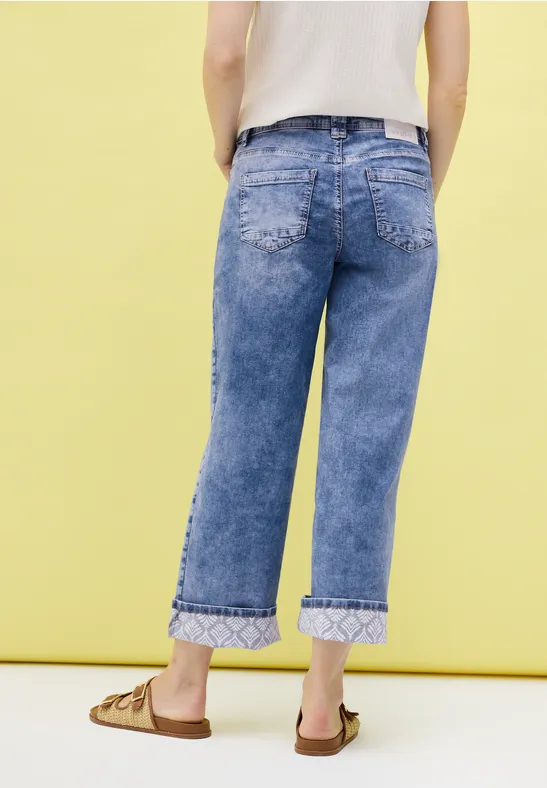 Wide Leg Jeans mit Turn-Up