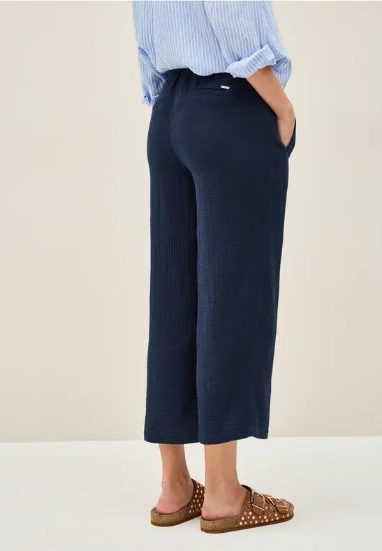 3/4 Wide Leg Musselin Hose