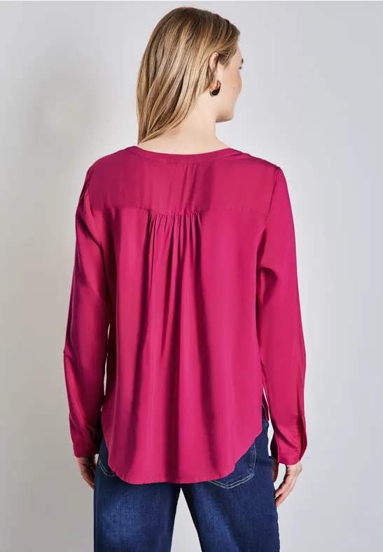 Basic Bluse in Unifarbe