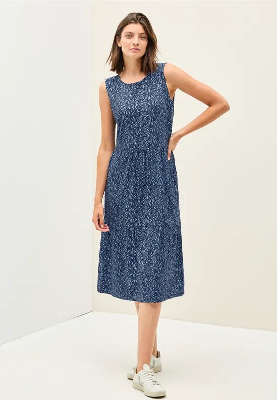 Minimal Print Jersey-Kleid