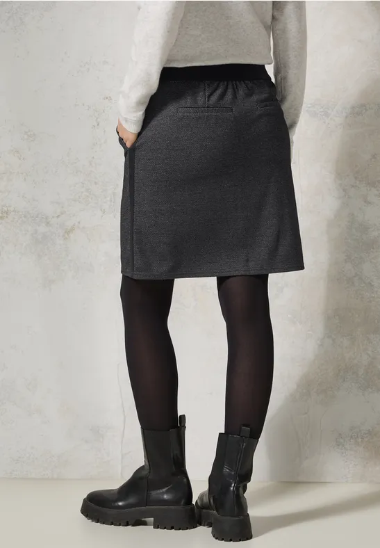Melange-Look Joggskirt