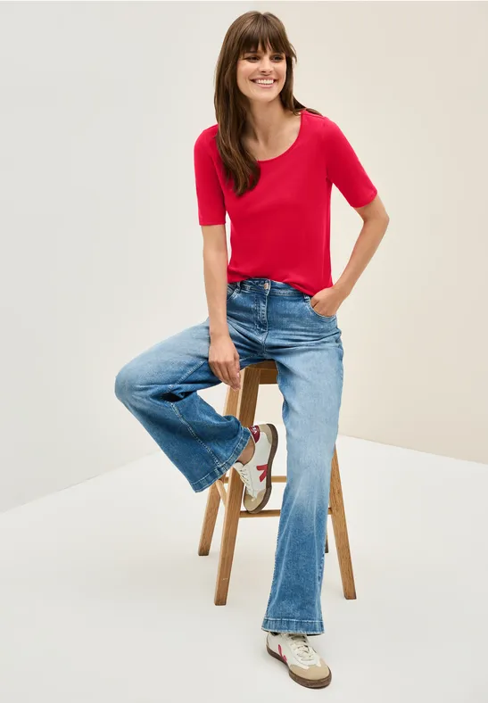 T-Shirt in Unifarbe