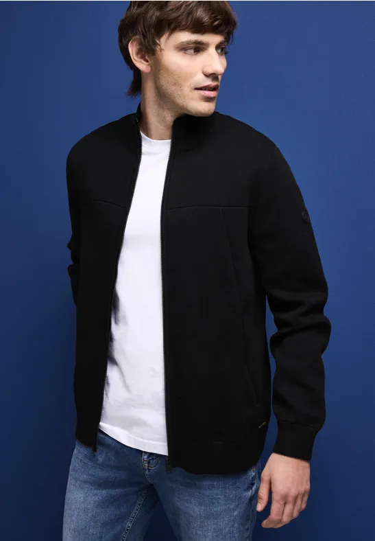 Feinstrickjacke mit Zipper
