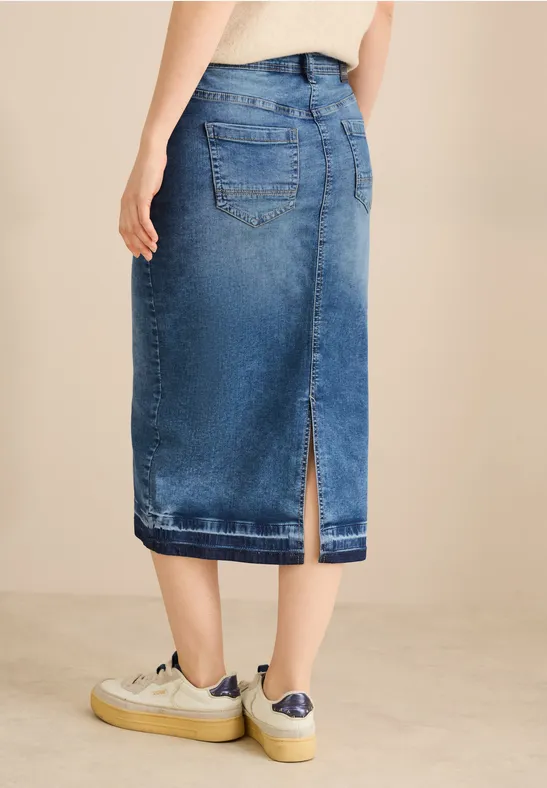 Midi-Jeansrock