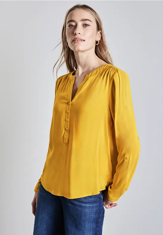 Basic Bluse in Unifarbe