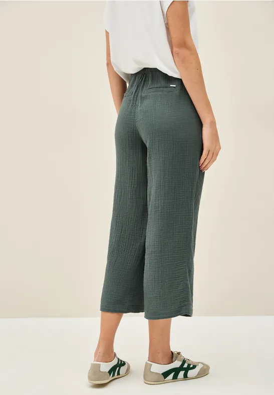 3/4 Wide Leg Musselin Hose
