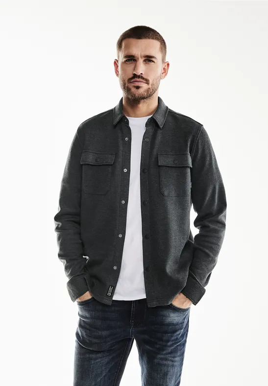 Overshirt in Melange Optik