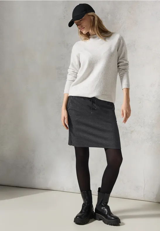 Melange-Look Joggskirt