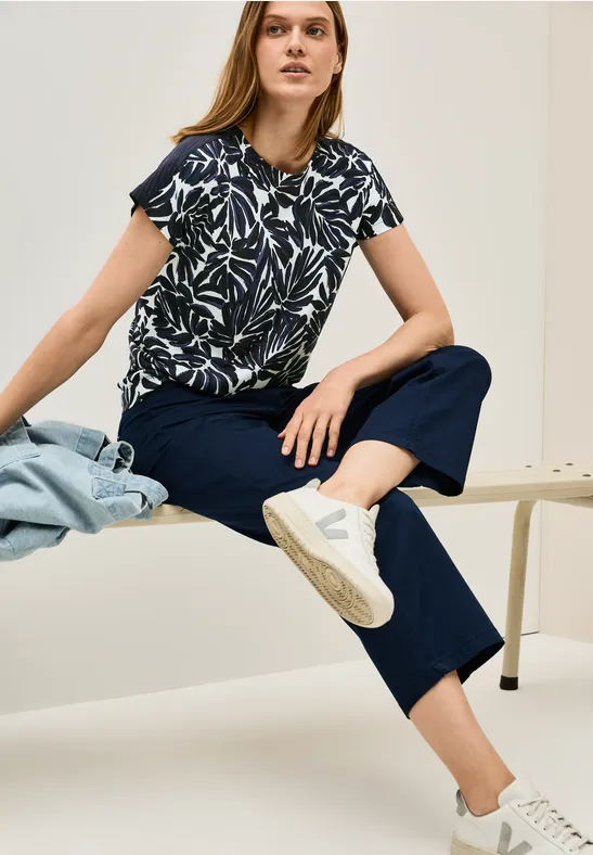 Print Shirt mit Details
