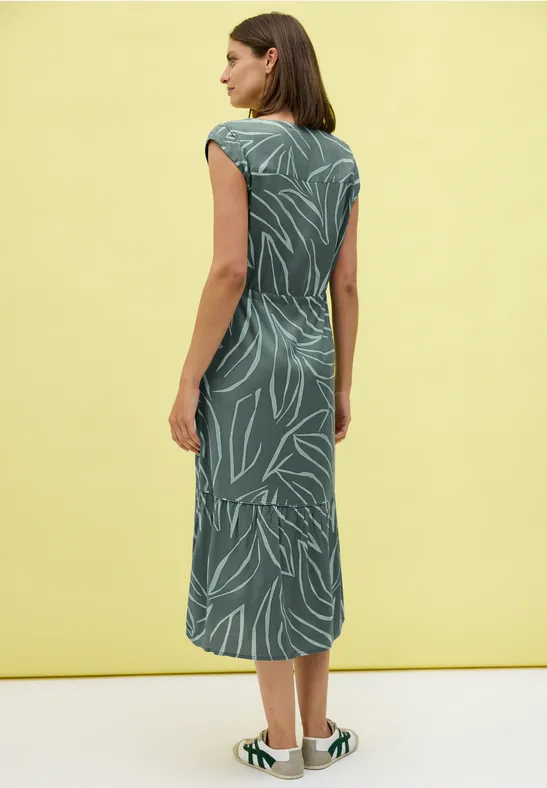 Gemustertes Volant-Kleid