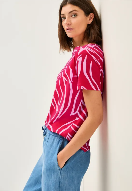 T-Shirt mit floralem Print