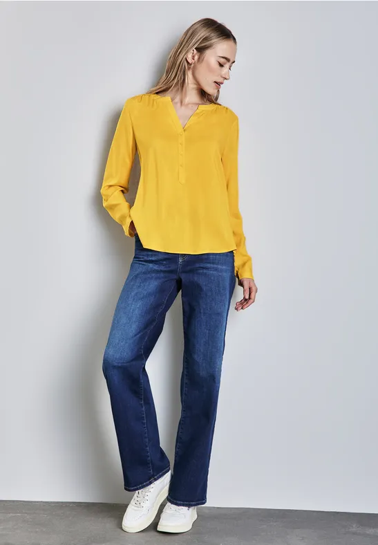 Basic Bluse in Unifarbe