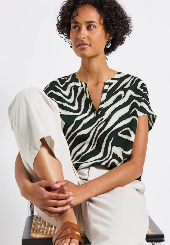 Bluse mit Zebra-Muster
