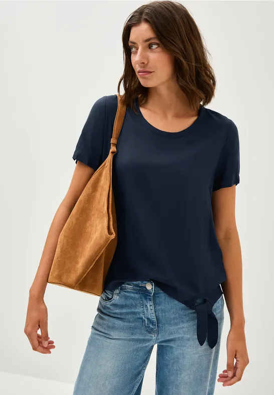 Bluse mit Knotendetail