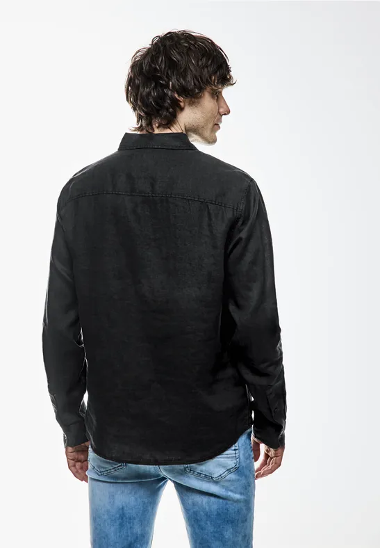Button Down Leinenhemd