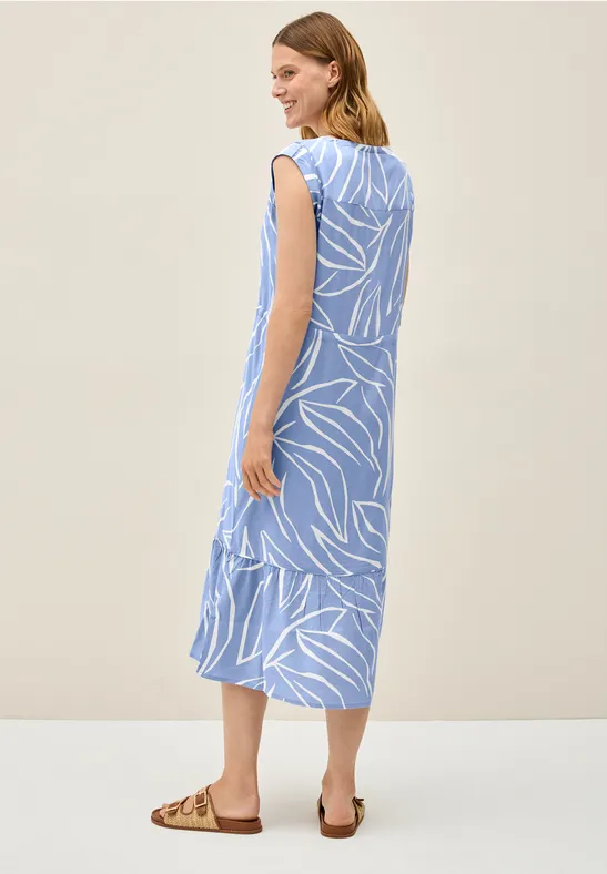 Gemustertes Volant-Kleid