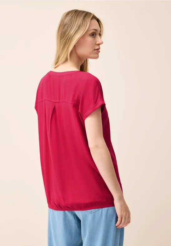 Blusenshirt in Unifarbe