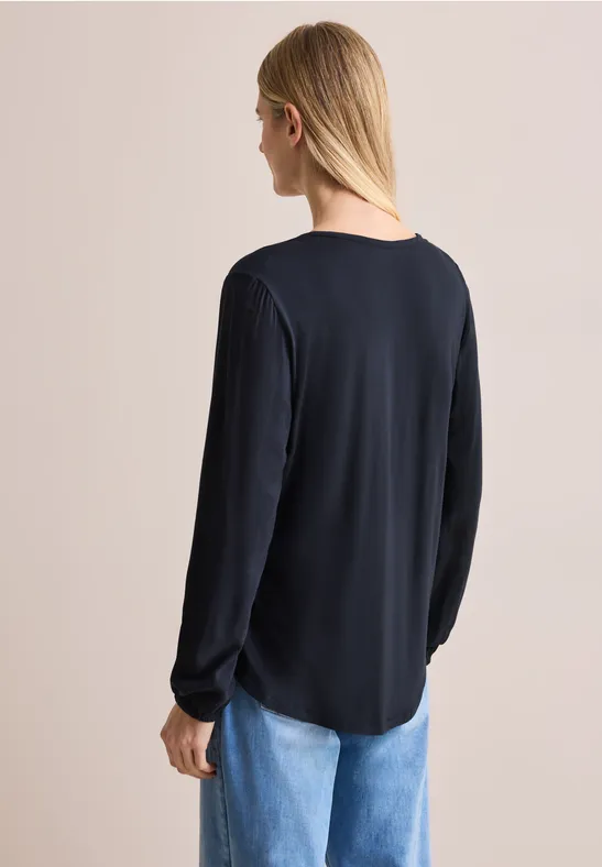 Bluse in Unifarbe