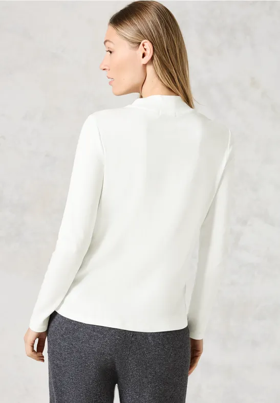 Basic Shirt mit Stehkragen