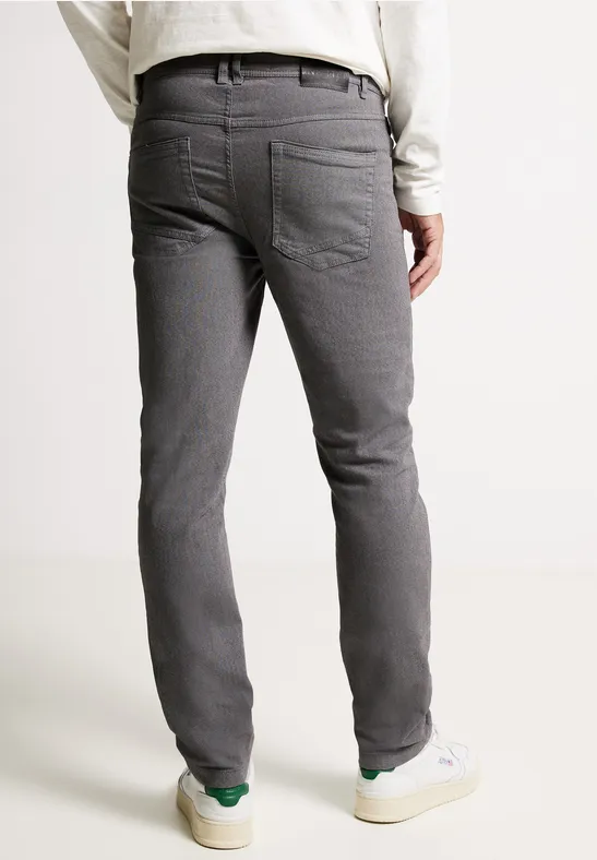 Slim Fit Hose mit Struktur