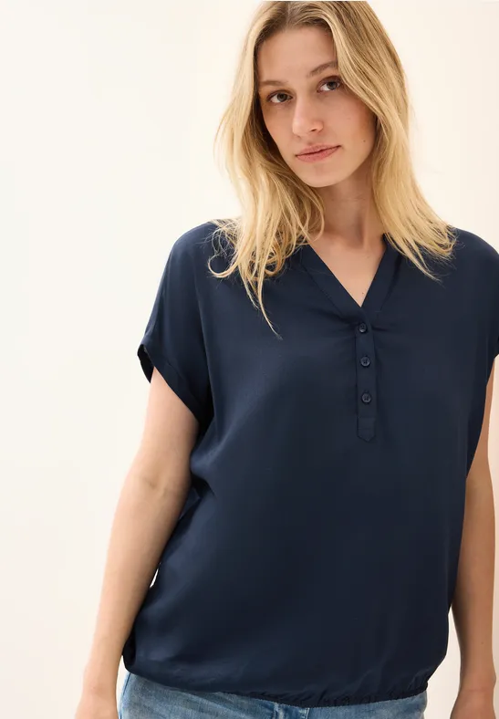 Blusenshirt in Unifarbe