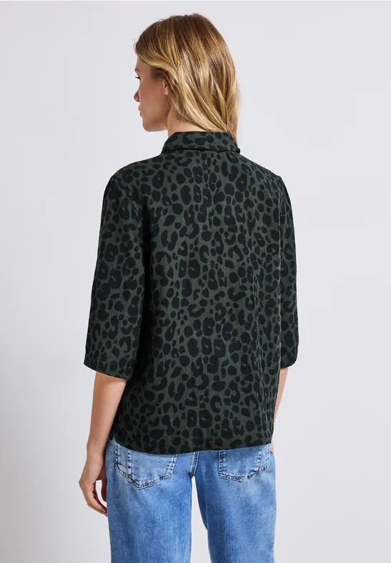 Gemusterte Hemdbluse