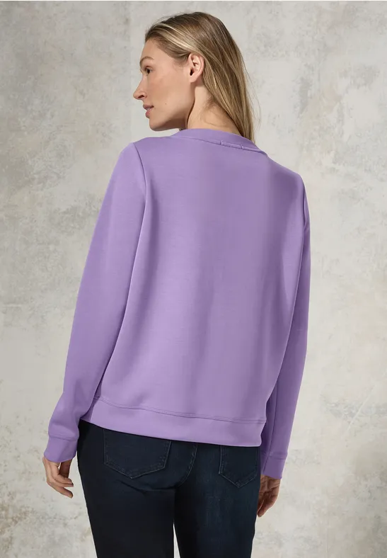 Silk-Look Sweater mit Print