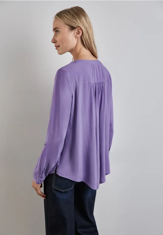 Basic Bluse in Unifarbe