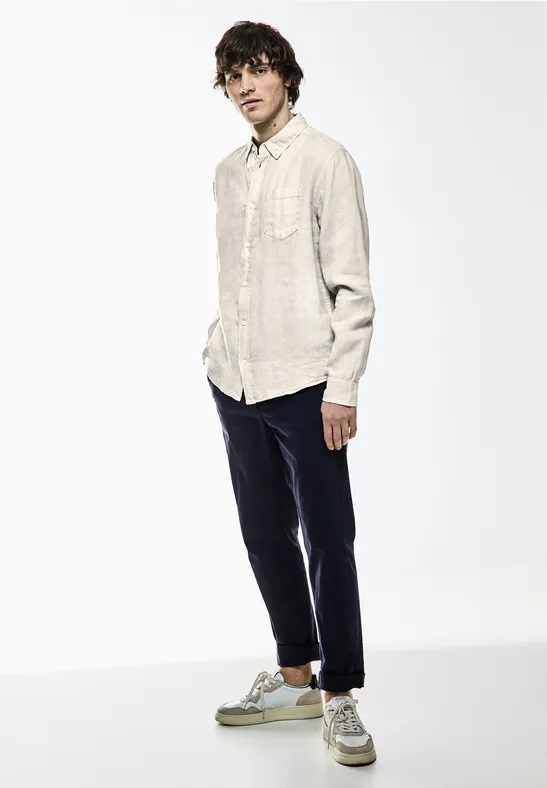 Button Down Leinenhemd