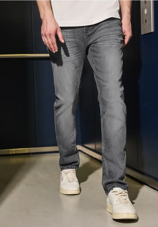 Graue Regular Fit Jeans