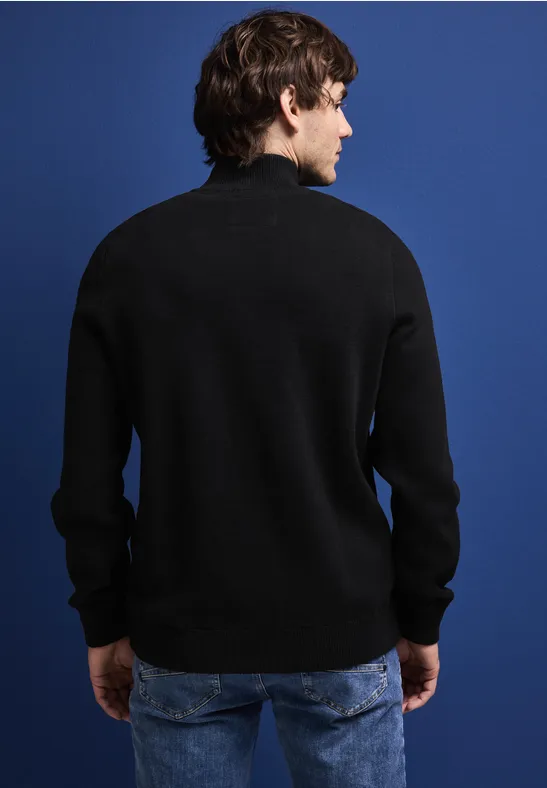 Feinstrickjacke mit Zipper