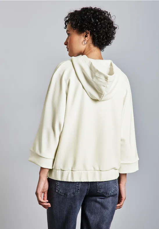 Silk-Look Hoodie Jacke