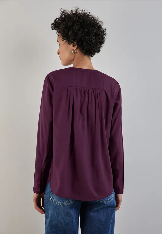 Basic Bluse in Unifarbe