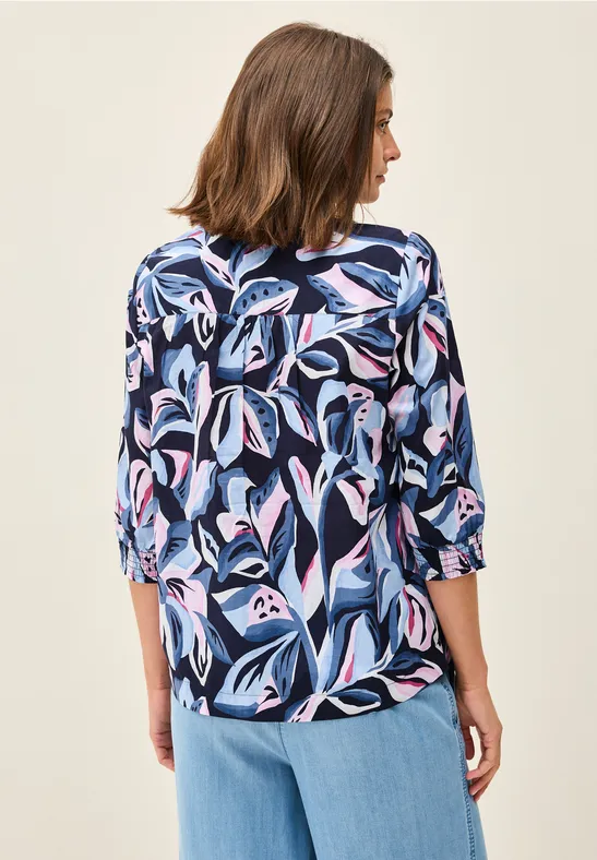 Gemusterte Baumwollbluse