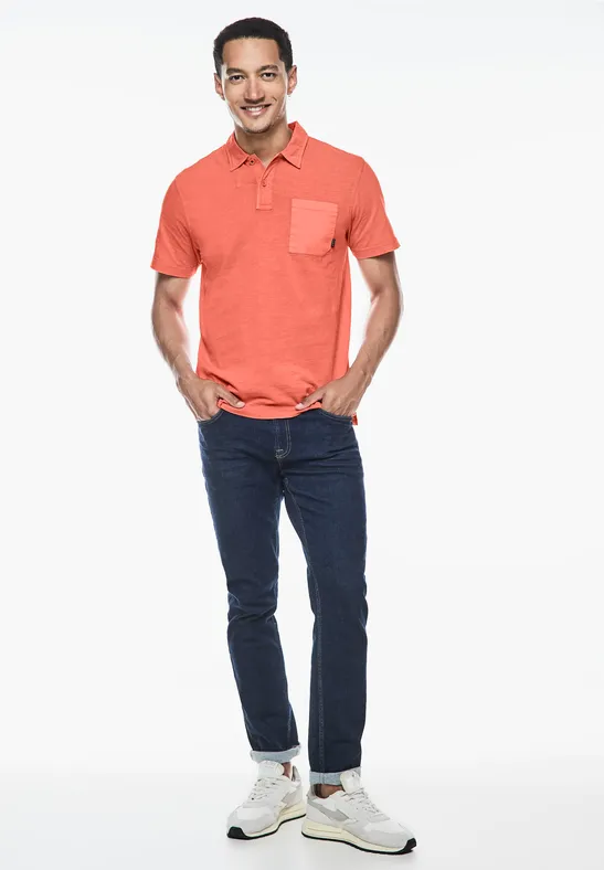 Garmend Dye Slub Poloshirt
