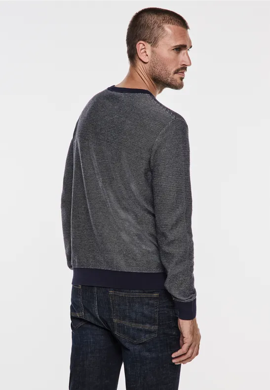 Pullover in Birdseye-Optik