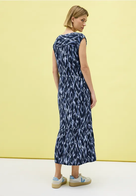 Gemustertes Volant-Kleid