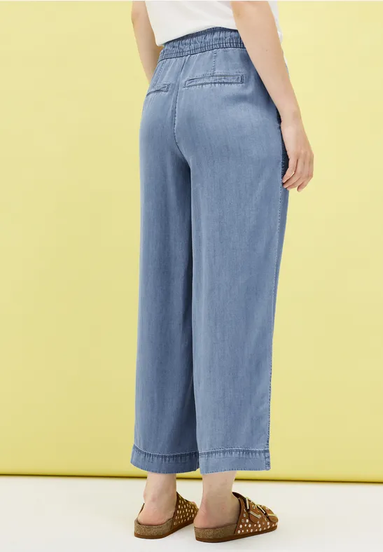 Wide Leg Lyocell-Hose