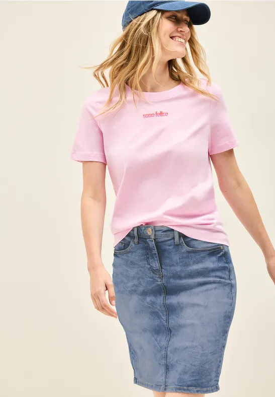 Jeansrock mit Schlitzdetail
