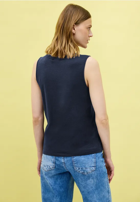 V-Neck Top mit Bändern