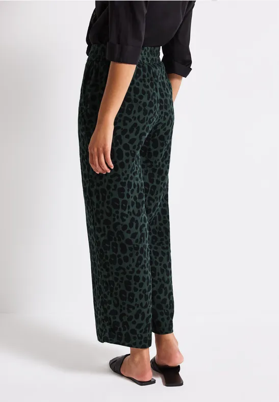 Gemusterte Musselin Hose