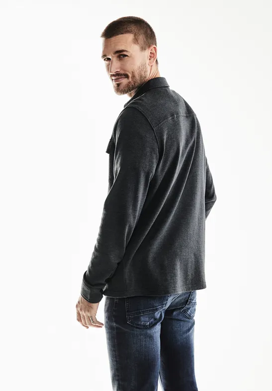 Overshirt in Melange Optik
