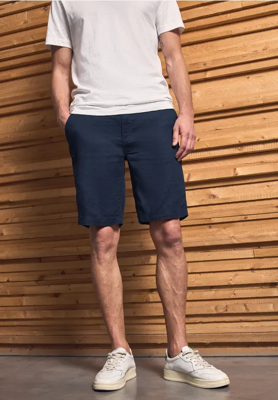 Relaxed Fit Leinenshorts