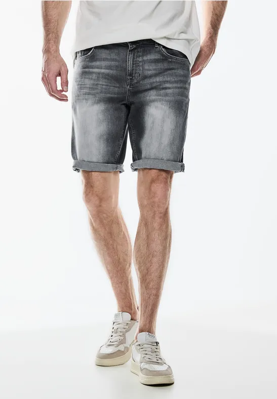 Elastische Jeans Shorts