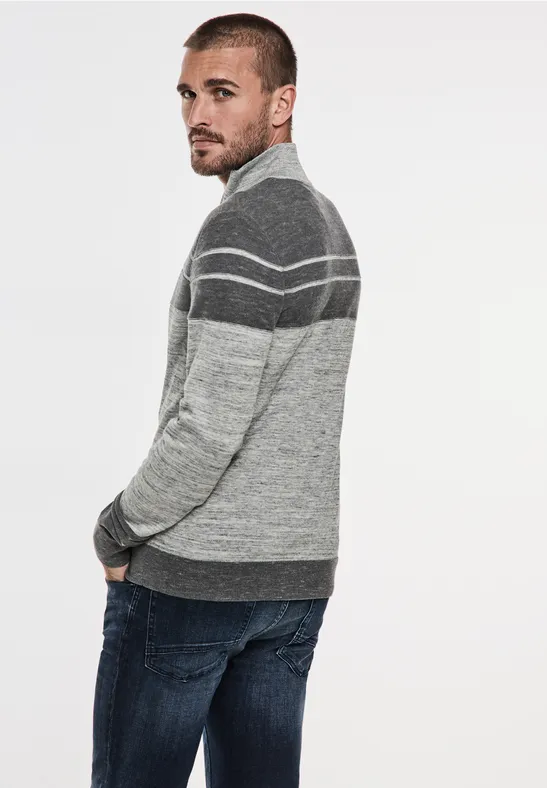 Streifendessin Strickjacke